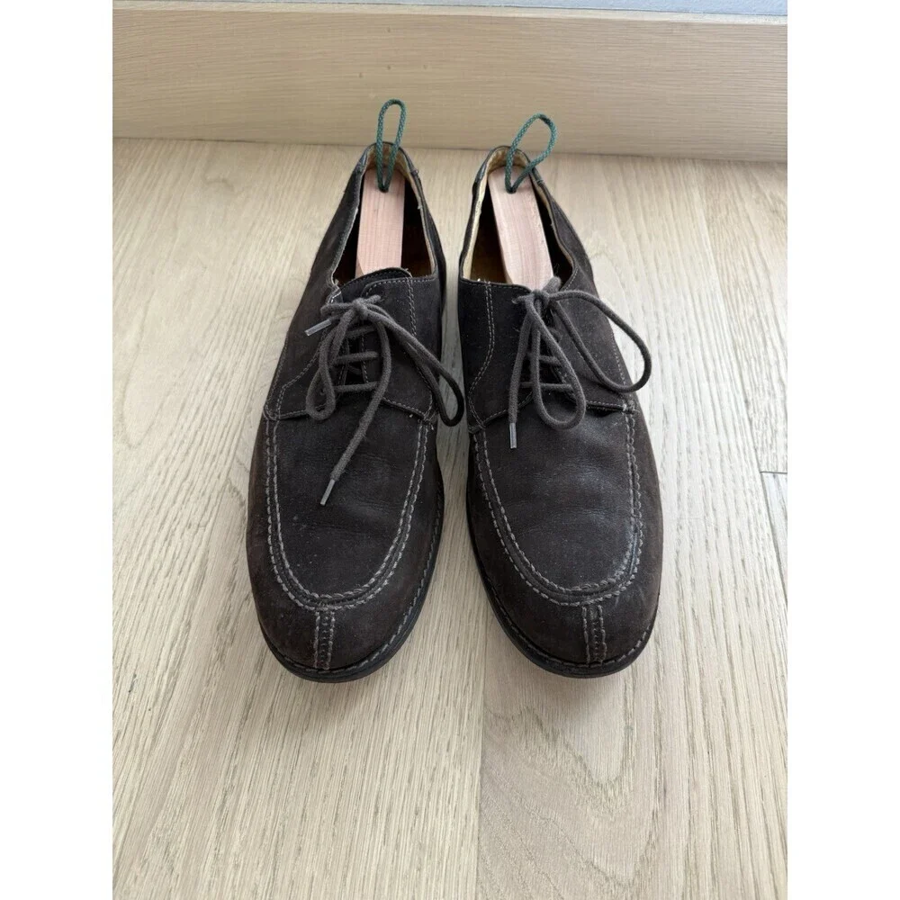 Sandro Shoes Brown Suede Leather Oxford Lace Up Comfort Soft Gel Men’s 10.5 D